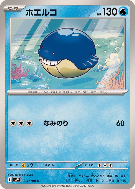Pokemon Wailmer C 024/100 sv9 Battle Partners