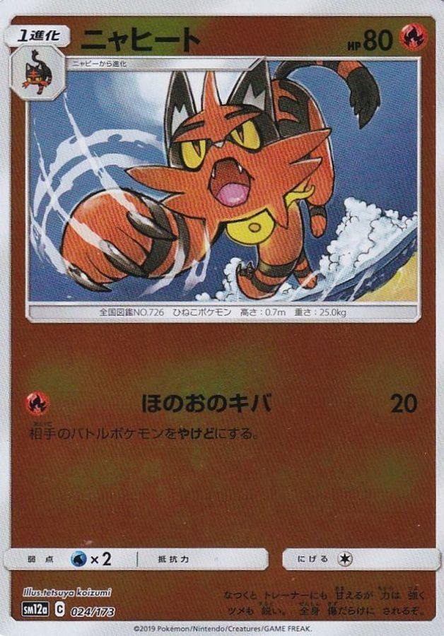 Pokemon Torracat - 024/173 sm12a Tag All Stars [REVERSE HOLO]