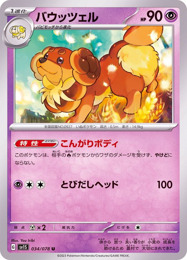 Pokemon Dachsbun U 034/078 sv1s Scarlet Ex
