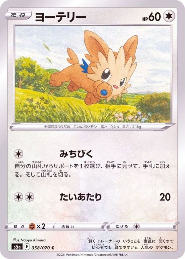 Pokemon Lillipup C 058/070 s5a Matchless Fighter