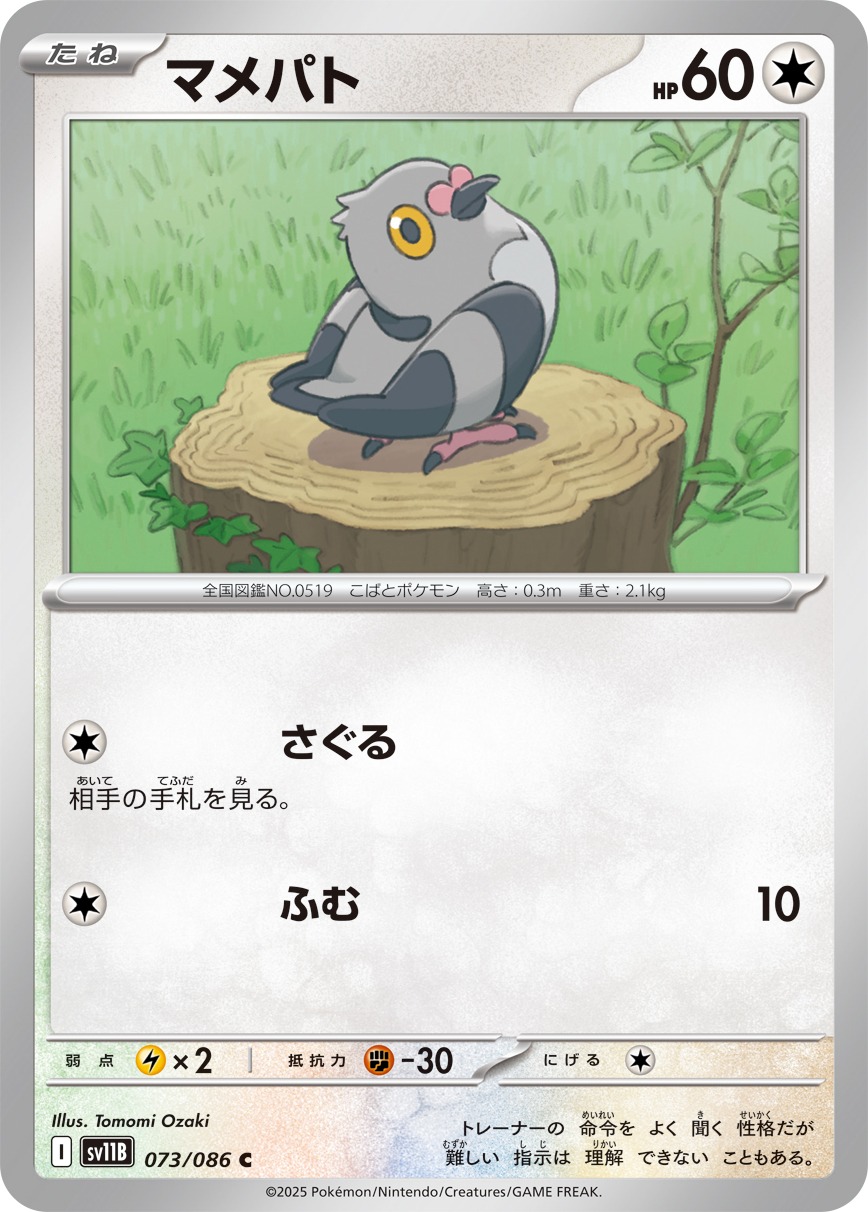 Pokemon Pidove C 073/086 sv11b Black Bolt