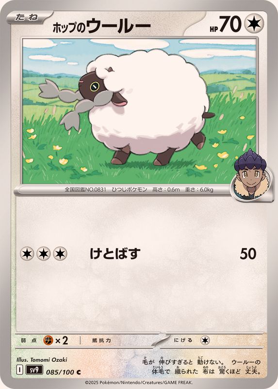 Pokemon Hop's Wooloo C 085/100 sv9 Battle Partners