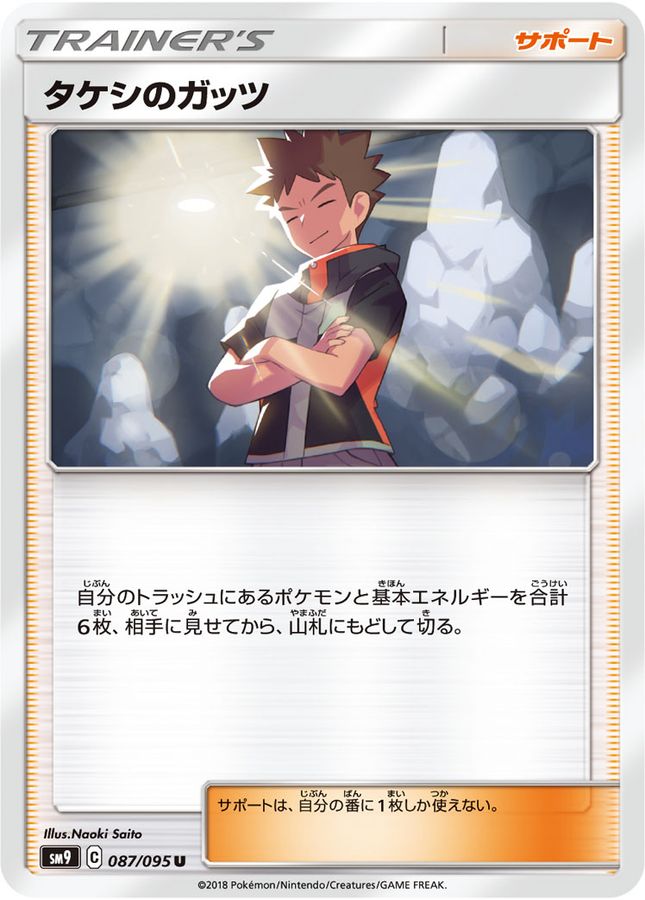 Pokemon Brock's Grit U 087/095 sm9 Tag Bolt