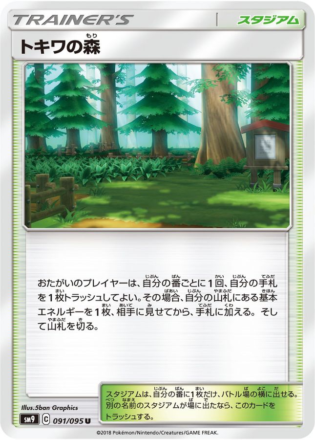 Pokemon Viridian Forest U 091/095 sm9 Tag Bolt