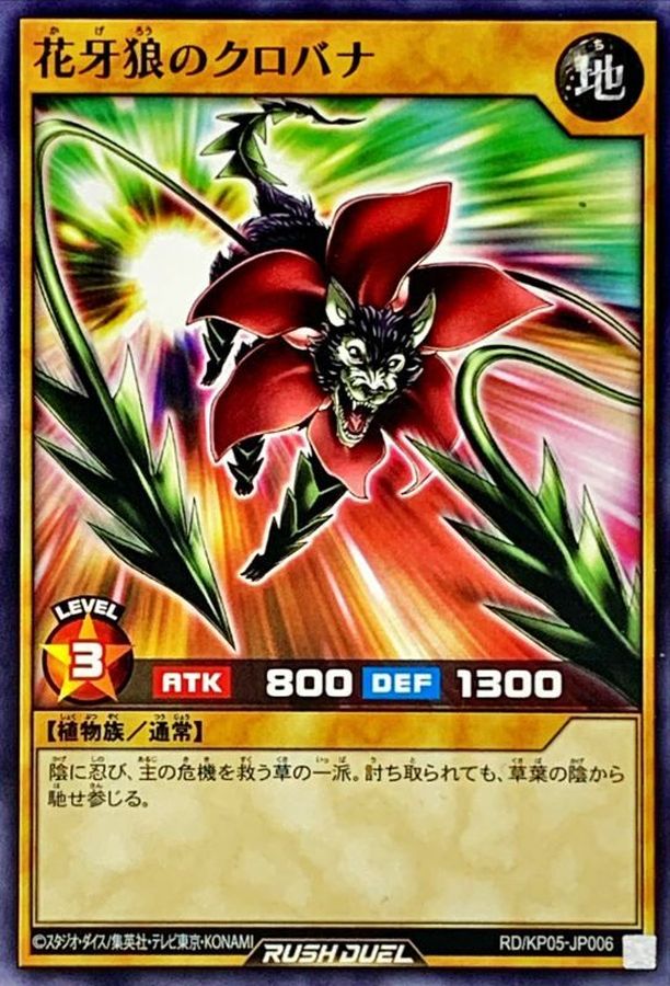 Yugioh RD/KP05-JP006 Flower Fang Wolf Kurobana | Normal