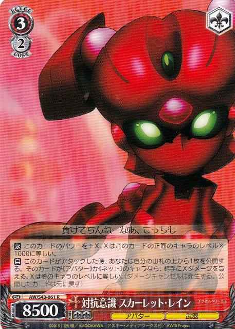 Weiss Schwarz AW/S43-061 Scarlet Rain Feeling Competitive R Accel World