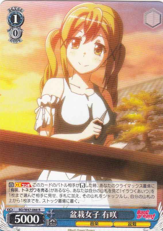 Weiss Schwarz BD/W47-088 Arisa Bonsai Girl R BanG Dream!