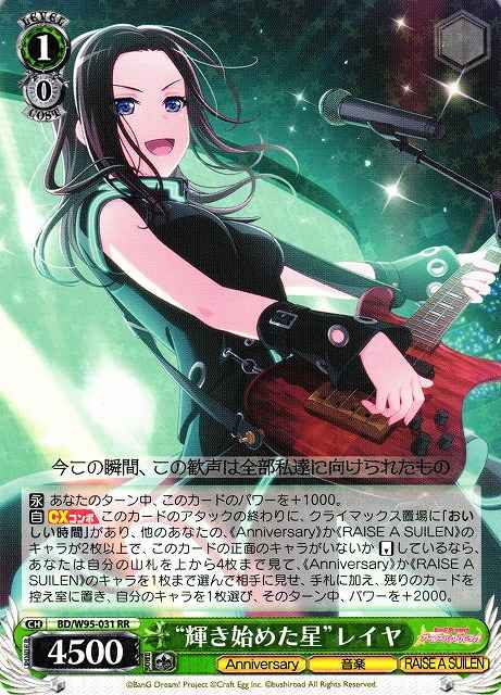 Weiss Schwarz BD/W95-031 Newly Shining Stars Layer RR BanG Dream!