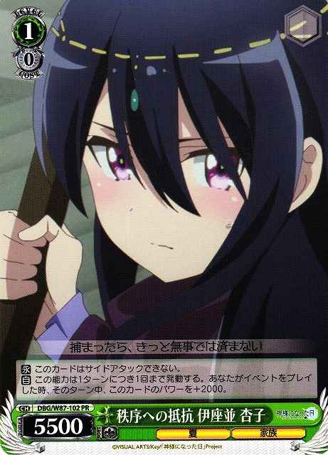 Weiss Schwarz DBG/W87-102 Resistance to Order by Kyoko Izanami PR The Day I Became a God