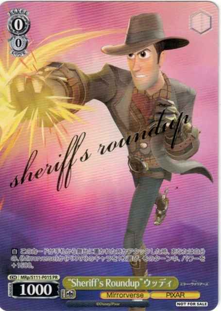 Weiss Schwarz MRP/S111-P01S Sheriffs Roundup Woody foil stamping PR Disney Mirrorverse [FOIL STAMPED]