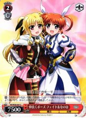 Weiss Schwarz NR/W58-047 Fate Nanoha Friendly Pose C Magical Girl Lyrical Nanoha