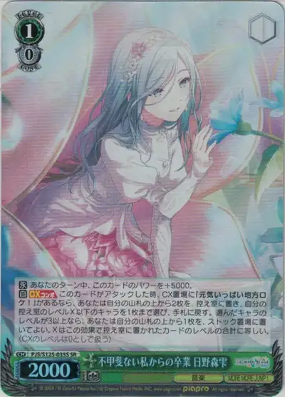 Weiss Schwarz PJS/S125-035S Shizuku Hinomori Graduating from My Useless Self SR HATSUNE MIKU: COLORFUL STAGE!