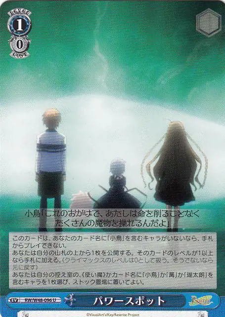 Weiss Schwarz RW/W48-096 Power Spot U Rewrite