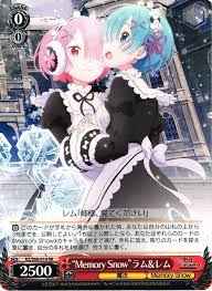 Weiss Schwarz RZ/S68-014 Memory Snow Ram Rem RR Re:ZERO -Starting Life in Another World-