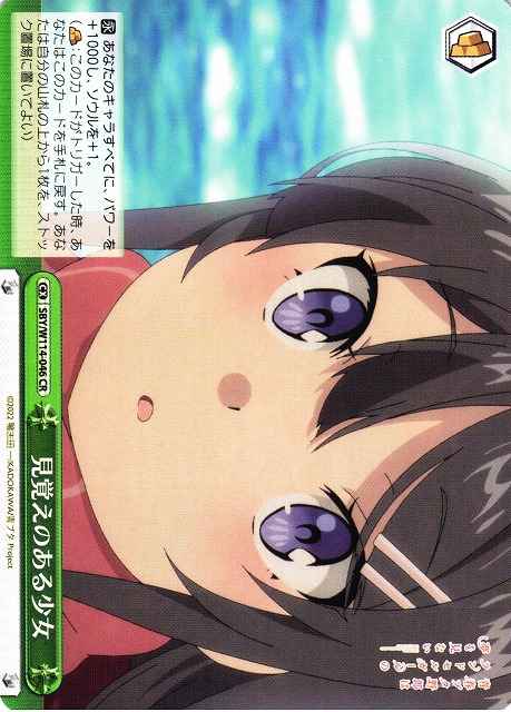 Weiss Schwarz SBY/W114-046 A Familiar Looking Girl CR Rascal Does Not Dream Series