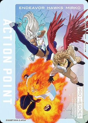 Union Arena EX06BT/MHA-2-AP04 Action point card Mirko Hawks Endeavor AP