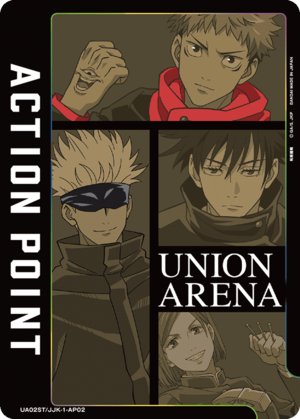 Union Arena UA02ST/JJK-1-AP02 Action point card uniform VR Kojo Gojo Fushiguro Kugisaki AP