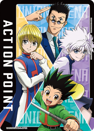 Union Arena UA03ST/HTR-1-AP02 Action point card Gon Killua Leorio Kurapika AP