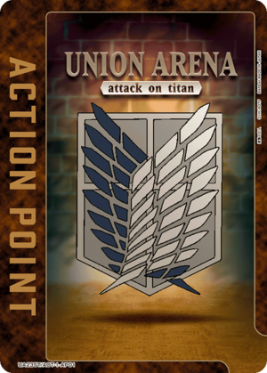 Union Arena UA23ST/AOT-1-AP01 Action point card Survey Corps emblem AP