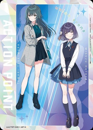 Union Arena UA27BT/GIM-1-AP14 Action point card Temari Tsukimura Misuzu Hataya AP